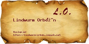 Lindwurm Orbán névjegykártya